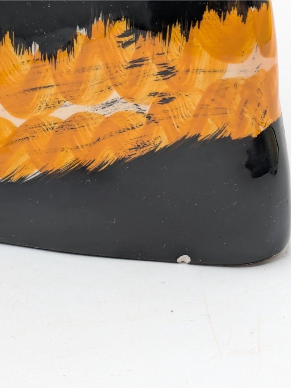 Cats by Nina Ceramic Cat Vase Calico Kitty Black Orange Tabby Green Eyes 11" - Picture 7 of 10